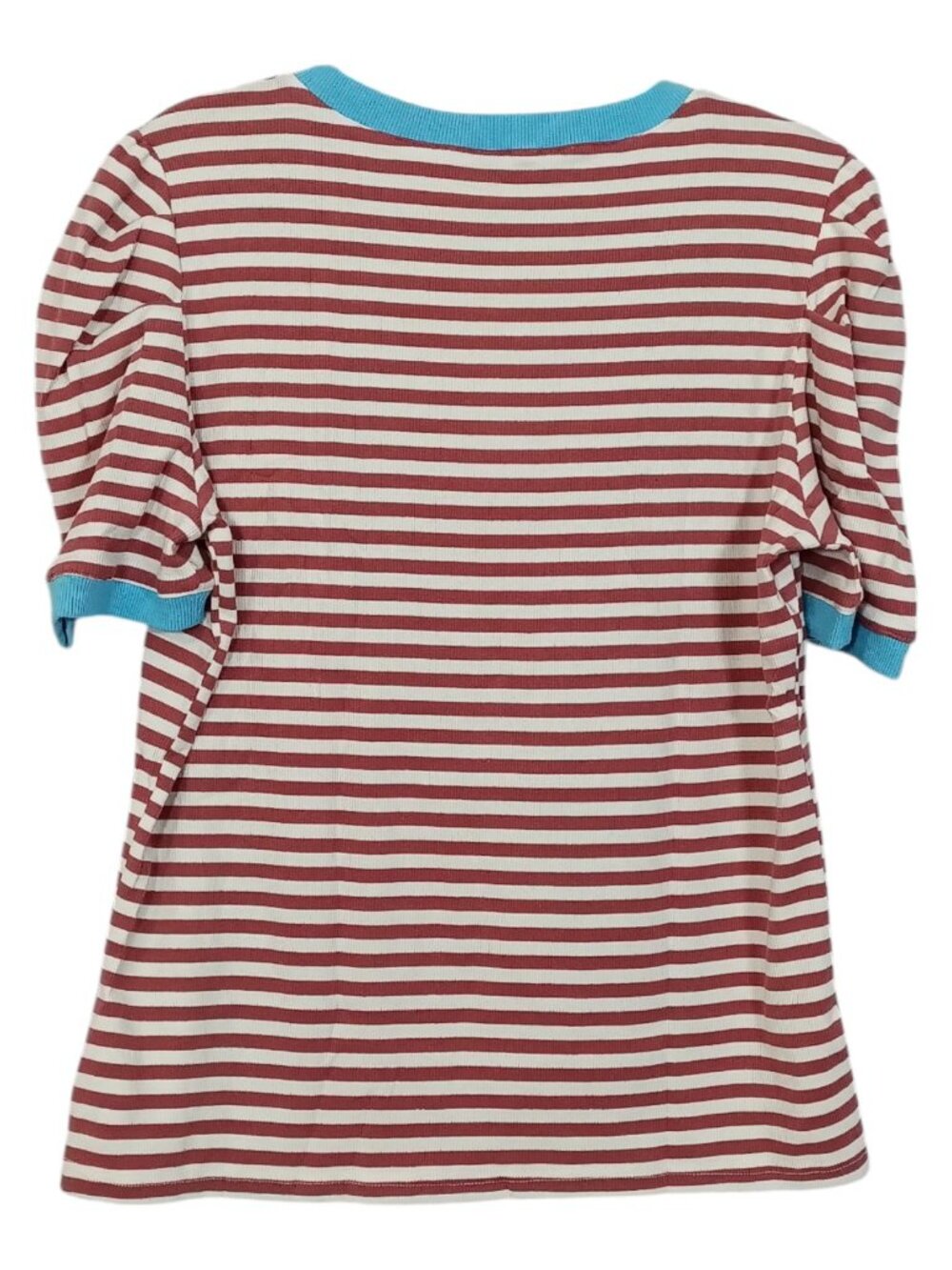 Women's XL Red White Blue Striped Crewneck Shirt Colorblock Y2K Summer Retro Tee - Picture 2 of 10
